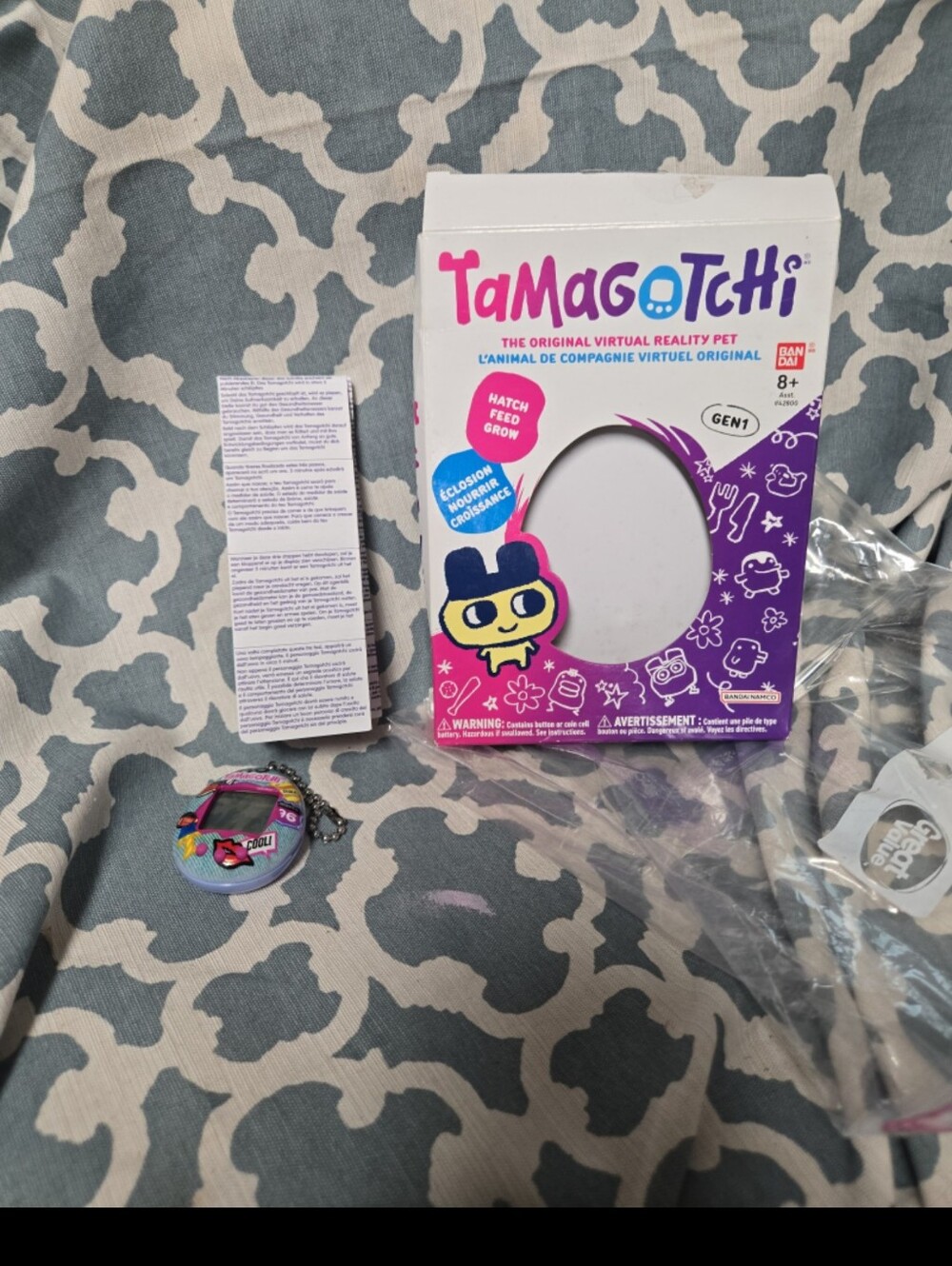 Tamagotchi Original Virtual Pet Toy Denim Patches